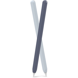 Силіконові чохли AhaStyle для Apple Pencil 2 комплект 2 шт Темно-синій, світло-синій (AHA-01650-NNL) ТОП в Чернігові