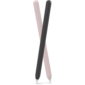 Силіконові чохли AhaStyle для Apple Pencil 2 комплект 2 шт Чорний, рожевий (AHA-01650-BNP) краща модель в Чернігові