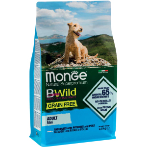 Сухой корм Monge Dog Bwild Gr.Free Mini анчоус 2.5 кг (8009470004725) в Чернигове