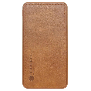 Батарея універсальна Florence LEATHER Li-Pol 10000mAh Brown (FL-3024-N) в Чернігові