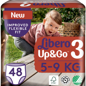 Підгузки-трусики Libero Up&amp;Go 3 5-9 кг 48 шт (7322541165752) краща модель в Чернігові