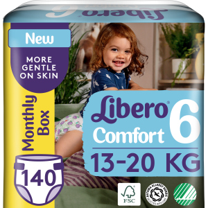 Підгузки Libero Ліберо Comfort 6 13-20 кг 140 шт (7322541236445) в Чернігові