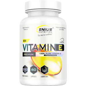 Вітаміни Genius Nutrition Vitamin E 60 капсул (7359536295897) в Чернігові