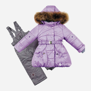 Зимний комплект пуховой (куртка + полукомбинезон) Baby Line Z74-15 98 см Серо-сиреневый (ROZ6400137743) лучшая модель в Чернигове