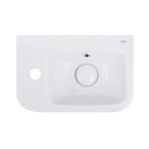 Раковина Qtap Tern 375х245х135 White з донним клапаном QT171110100RW надійний