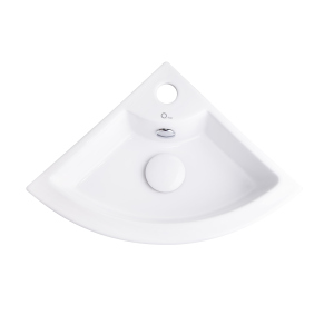 Раковина Qtap Kiwi 435х310х125 White з донним клапаном QT0911K184AW в Чернігові