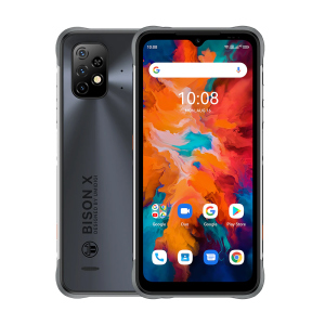 хорошая модель Мобільний телефон Umidigi Bison X10 4/64Gb gray IP68 6.53" NFC 6000mAh (1700 zp)