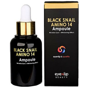 Сироватка для обличчя Eyenlip Black Snail Amino 14 Ampoule з фільтратом равликового муцину 30 мл (8809555250845)