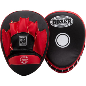 Лапы боксерские гнутые Boxer Черно-красные (2011-01R) в Чернигове