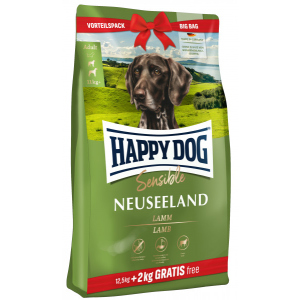 Сухий корм Happy Dog Sensible Neuseeland для дорослих собак з чутливим травленням з ягнятком та рисом 12.5 кг + 2 кг (3603/ 4001967069471)