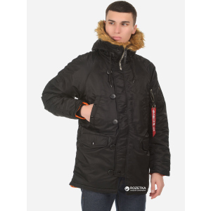 Парка Alpha Industries Slim Fit N-3B Parka S Black/Orange в Чернигове