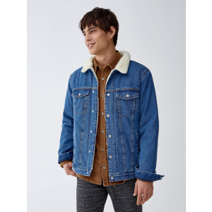 Джинсовая куртка Pull & Bear 9711/504/427 M Синяя джинс (09711504427033) ТОП в Чернигове