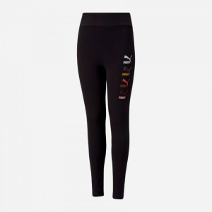 Спортивные леггинсы детские Puma Classics Graphics Leggings 58929101 116 см Black (4063699366389) лучшая модель в Чернигове