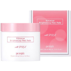 Осветляющие пилинг-пады Petitfee Hibiscus Brightening Peel Pads с гибискусом и дамасской розой 70 шт (880950885058) в Чернигове