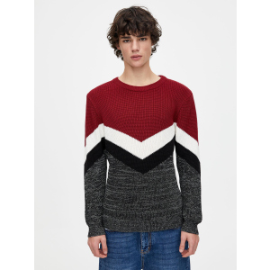 Джемпер Pull & Bear XAZ260626RGIG M Бордовий/Чорний/Білий (DD8000005106280) краща модель в Чернігові