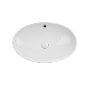 Раковина-чаша Qtap Dove 625х415х150 White з донним клапаном QT06113077W ТОП в Чернігові