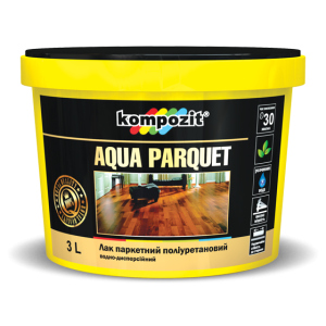 Лак паркетний поліуретановий Kompozit AQUA PARQUET Шовковисто-матовий 1 л ТОП в Чернігові