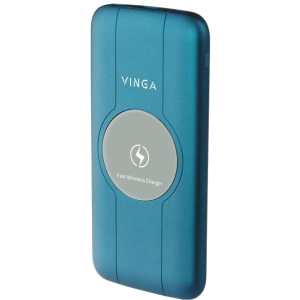 УМБ Vinga Wireless QC3.0 PD Soft Touch 10000 mAh Blue (BTPB3510WLROBL) ТОП в Чернігові