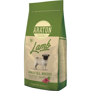 Сухий корм ARATON Lamb Junior All Breeds для цуценят 15 кг (ART45638) (4771317456380) ТОП в Чернігові