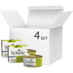 Упаковка влажного корма Schesir Chicken Аpple курица с яблоком 150 г 4 шт (2100053683019) в Чернигове