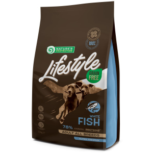 Сухой беззерновой корм для собак Nature's Protection Lifestyle Grain Free White Fish Adult All Breeds с белой рыбой 1.5 кг (NPLS45684) (4771317456847) в Чернигове