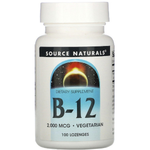 Витамины Source Naturals В-12 2000 мкг 100 таблеток для рассасывания (21078004189) в Чернигове