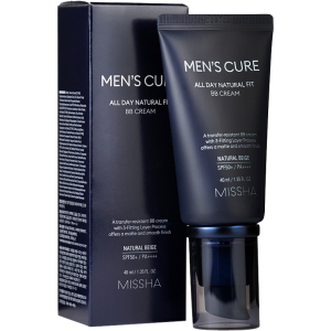 ВВ крем чоловічий натуральний Missha Mens Cure Fit SPF50+/PA++++ Natural Beige 40 мл (8809643532679) надійний