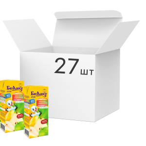 Упаковка соку Беллакт Яблучно-грушевого 200 мл х 27 шт (4814716000702) ТОП в Чернігові