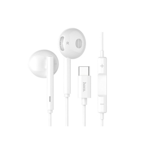 Наушники Hoco L10 Acoustic Type-C wired earphones with mic White ТОП в Чернигове