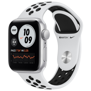 Смарт-часы Apple Watch SE Nike GPS 40mm Silver Aluminium Case with Pure Platinum/Black Nike Sport Band (MYYD2UL/A) ТОП в Чернігові