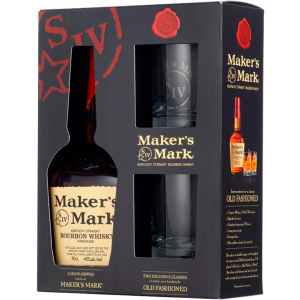 Виски Maker's Mark 0.7 л 45% + 2 стакана (5060045587848) рейтинг