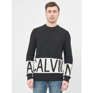 Джемпер Calvin Klein Jeans Blocking Logo Ckj Sweater J30J316583-BEH XXL CK Black (8719853134146) ТОП в Чернігові