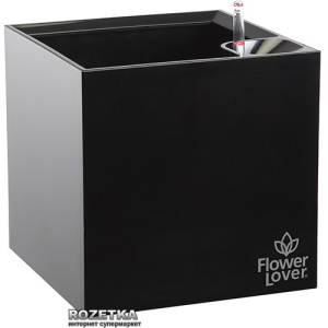 Умный вазон Plastkon Flower Lover Cubico 21 x 21 x 21 см Черный (8595096920506) ТОП в Чернигове