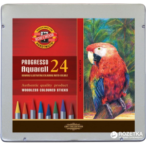 Олівці кольорові акварельні Koh-i-Noor Progresso 24 кольори (8784) надійний