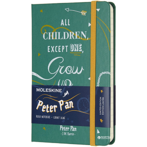 Записная книга Moleskine Peter Pan 9 х 14 см 192 страницы в линейку Зелёная (8055002855464)