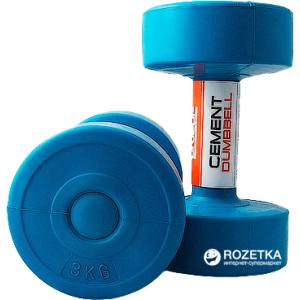 Гантелі LiveUp Cement Dumbell пара Blue (LS2003-3) краща модель в Чернігові