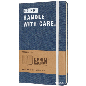 Нотатник Moleskine Denim 13 х 21 см 240 сторінок у лінійку Handle With Care (8058341710746) ТОП в Чернігові