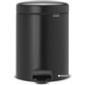 Ведро для мусора Brabantia Pedal Bin 5 л Matt Black (112928) ТОП в Чернигове