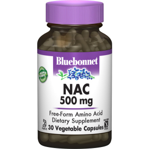 Амінокислота Bluebonnet Nutrition NAC (N-Ацетил-L-Цистеїн) 500 мг 30 гелевих капсул (743715000629) ТОП в Чернігові