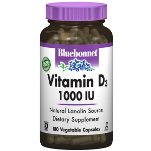 Вітаміни Bluebonnet Nutrition Вітамін D3 1000IU 180 гелевих капсул (743715003132) ТОП в Чернігові