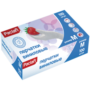 Перчатки виниловые Paclan M 100 шт (4610015980141) лучшая модель в Чернигове