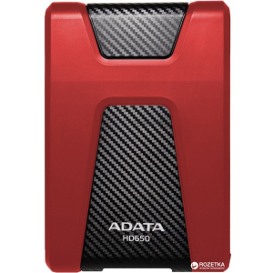 Жесткий диск ADATA DashDrive Durable HD650 1TB AHD650-1TU31-CRD 2.5" USB 3.1 External Red лучшая модель в Чернигове