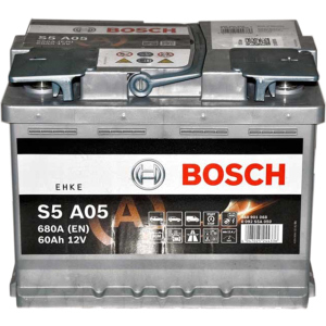 Автомобільний акумулятор Bosch AGM 6СТ-60 (S5A050) 60 Ач (-/+) Euro 680 А (0 092 S5A 050) краща модель в Чернігові