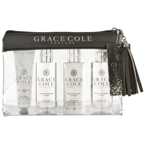 Набір для жінок Grace Cole Travel Set White Nectarine & Pear + косметичка (5055443697510) краща модель в Чернігові