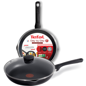 Сковорода Tefal Day by Day 24 см із кришкою (B5580SET) ТОП в Чернігові