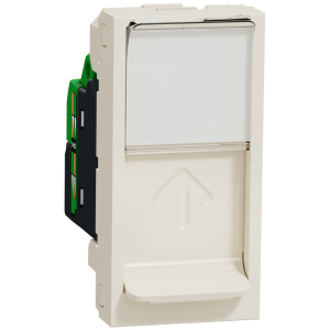 Розетка RJ45 1-модульна Schneider Electric Unica New Studio категорія 6 ​​UTP Бежева (NU341444) в Чернігові