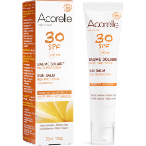 Сонцезахисний бальзам для обличчя Acorelle SPF30 органічний 30 мл (3700343046037) краща модель в Чернігові