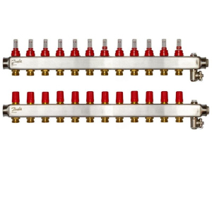 Коллектор Danfoss SSM-F 12+12 с ротаметрами, нержавеющая сталь в Чернигове