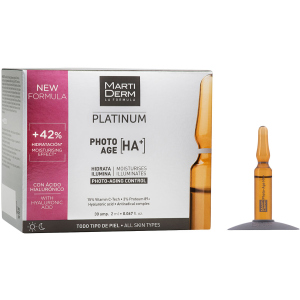 Ампули MartiDerm Platinum Photo-Age Ampollas HA+ 30 шт х 2 мл (8437000435440) краща модель в Чернігові