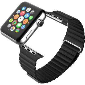 Ремінець Promate Lavish-38 для Apple Watch 38-40 мм 1/2/3/4/5/6/SE Black (lavish-38.black) краща модель в Чернігові